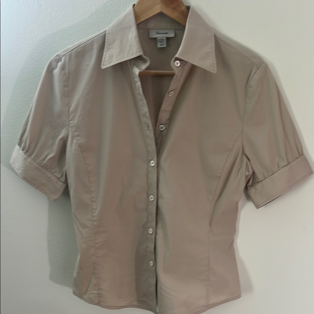 Women’s Beige Short Sleeve Shirt